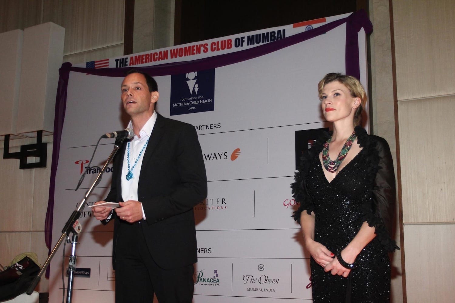 The 2010 Annual Gala of the American Women’s Club of Mumbai, (L to R: US Consul General, Peter Haas and Stacy Bee)